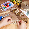 25M Polyester Jacquard Flower Ribbon OCOR-WH0088-82A-3