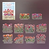 20pcs Flower PET Self-Adhesive Stickers PW-WG04A41-03-1