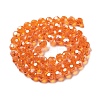 Electroplate Transparent Glass Beads Strands EGLA-A035-T8mm-A05-2
