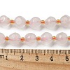 Natural Rose Quartz Beads Strands G-K387-A08-02-5