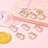 10Pcs Transparent Acrylic Pendants MACR-FS0002-08A-10