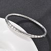 Texture 304 Stainless Steel Bangles for Women BJEW-Z092-14P-1