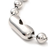 304 Stainless Steel Ball Chain Necklace & Bracelet Set STAS-D181-02P-01B-6