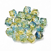 Two Tone Transparent Spray Painted Acrylic Bead X-ACRP-T005-26B-1