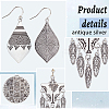 ANATTASOUL 3 Pairs 3 Style Bohemia Teardrop & Flat Round & Triangle Alloy Geometry Dangle Earrings for Women EJEW-AN0002-25-3