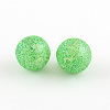 Chunky Gumball Bubblegum Acrylic Glitter Powder Round Beads X-OACR-Q002-06-1