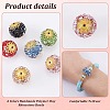   60Pcs 6 Color Handmade Polymer Clay Rhinestone Beads PORC-PH0001-38-3