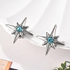 Rhinestone Star Clip-on Earrings EJEW-B116-01P-04-1