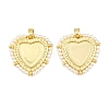 Brass & ABS Plastic Pearl  Pendant Cabochon Settings PL-CBA6A75-09A-G-1