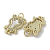 Brass Micro Pave Cubic Zirconia Pendants KK-G485-31B-G-2