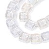 Electroplate Transparent Glass Beads Strands X-EGLA-N017-03A-3