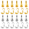 500Pcs 2 Colors Brass Bead Tips KK-ME0003-42-1