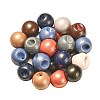 UV Plating Opaque Acrylic European Beads OACR-F006-07-3