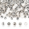200Pcs Flat Round Acrylic Beads TACR-FS0001-53-1