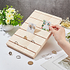 6-Slot Rectangle Slant Back Wood Ring Display Stands RDIS-WH0018-03-3