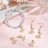 6Pcs Brass Micro Pave Cubic Zirconia Pendants ZIRC-BBC0003-10-3