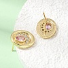 Brass Micro Pave Cubic Zirconia Stud Earrings EJEW-G471-13G-4