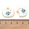 Printed Brass Pendants KK-CBAF9BC-06G-01-3