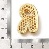 Brass Cubic Zirconia Pendants KK-M295-13G-R-3