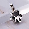 Openable Stainless Steel Memorial Urn Ashes Pendants BOTT-PW0002-027C-1
