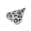 Brass Micro Pave Clear Cubic Zirconia Pendants KK-L228-43B-P-2