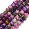Dyed Natural White JadeImitation Charoite Smooth Round Beads Strands GG-CBA3334-A01-6mm-C-2