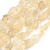 Raw Rough Natural Lemon Quartz(Heated) Beads Strands G-M453-D05-2