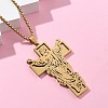 304 Stainless Steel Religion Pendant Necklaces NJEW-Z058-04G-2