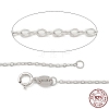 Rhodium Plated Sterling Silver Necklaces X-STER-M034-32B-1