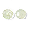 Transparent Spray Painted Imitation Jade Glass Beads GLAA-Q089-003-E002-4