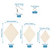 Yilisi DIY Rhombus Shape Natural Wood Pendants Earring Making Kits DIY-YS0001-14-20