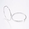 304 Stainless Steel Big Hoop Earrings EJEW-F105-16P-2