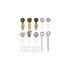 38pcs 14 Styles Alloy with  Iron Bookmark Cabochon Setting FIND-NB0005-25-7