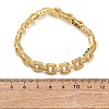 Rectangle Brass Micro Pave Clear Cubic Zirconia Link Chain Bracelets for Women BJEW-F530-04G-3