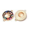 Printed Alloy Enamel Connector Charms AL-CBA2638-02B-2