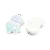 Flocking Opaque Resin Pendants RESI-P053-03D-P-2