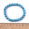 Synthetic Turquoise Jasper Bead Stretch Bracelets X-BJEW-K212-B-022-5