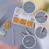600Pcs 2 Colors Brass Crimp Beads Covers KK-SP0002-32-5