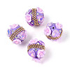 Handmade Polymer Clay Rhinestone Indonesia Beads CLAY-N015-07-1