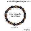 Adjustable Natural Mixed Gemstone Woven Bracelets PW-WG2ABB7-04-1