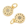 Brass Micro Pave Cubic Zirconia Pendants KK-U056-11G-2