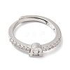 Rack Plating Brass Clear Cubic Zirconia Constellation Adjustable Rings for Women RJEW-S407-08P-08-2