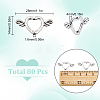 80Pcs Tibetan Style Alloy Bead Frame FIND-SC0011-46-2