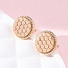 Brass Stud Earrings EJEW-D288-03G-5