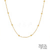 Gold Plated Stainless Steel Cable Chain Necklace  BK0244-3-1