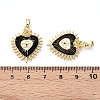 Brass Micro Pave Cubic Zirconia Pendants KK-N257-01B-G-3