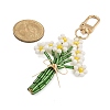 Flower Glass Seed Beads Pendant Decoration HJEW-TA00310-3