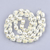 Electroplated Glass Beads Strands X-EGLA-T015-02B-07-2