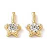 Brass Pave Clear Cubic Zirconia Charms CU-CBA9FFD-11G-05-1