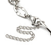 Non-Tarnish 304 Stainless Steel Oval Link Chains Bracelets for Men & Women BJEW-D042-18P-3